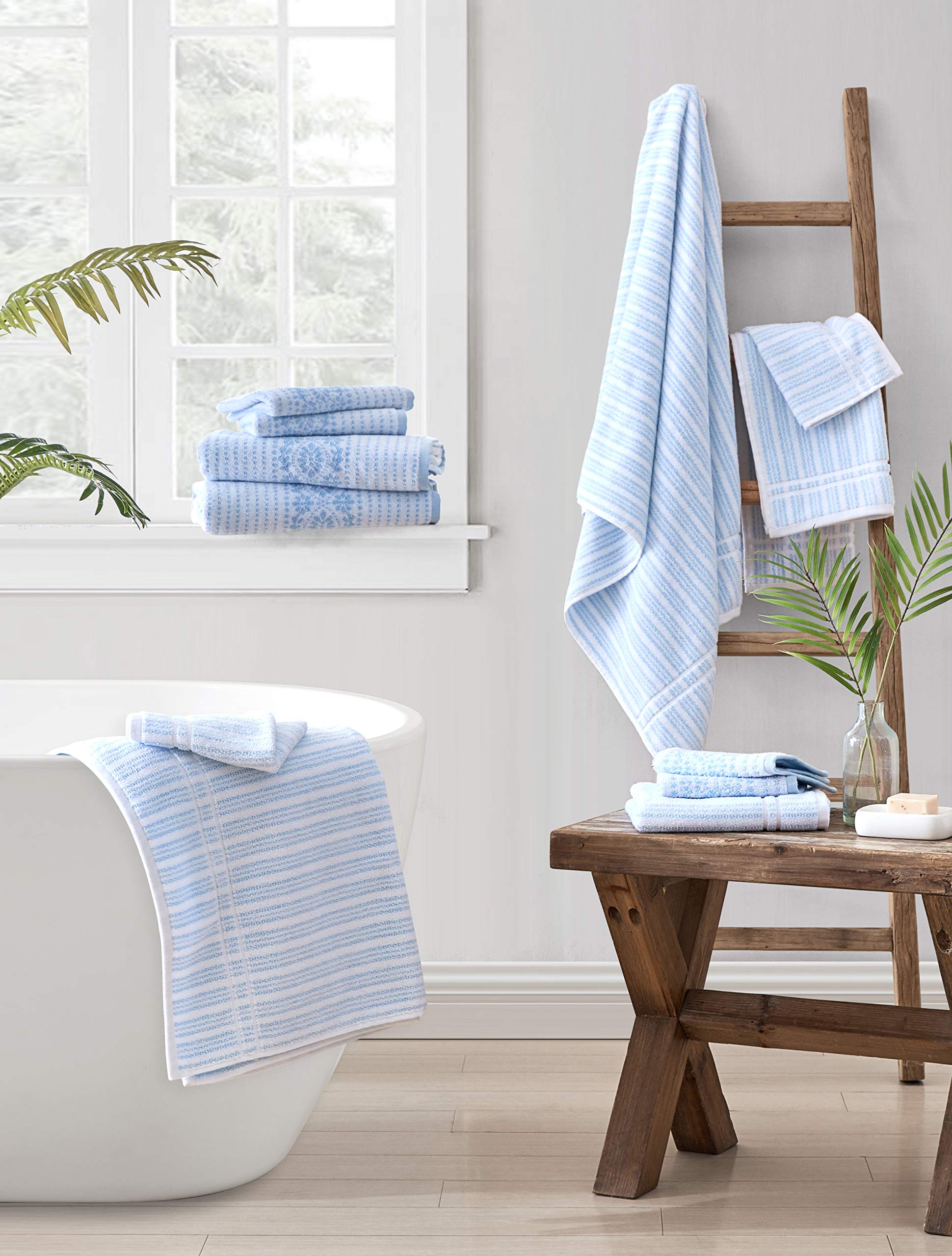 Amazon.com: Laura Ashley Home 6pc Towel Set 100% Terry Cotton
